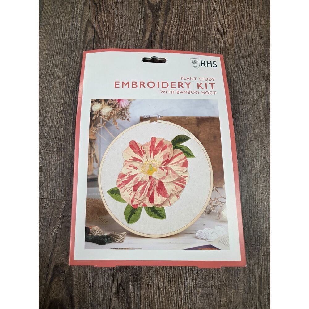 RHS Royal Horticultureal Society Plant Study Embroidery Kit Bamboo Hoop